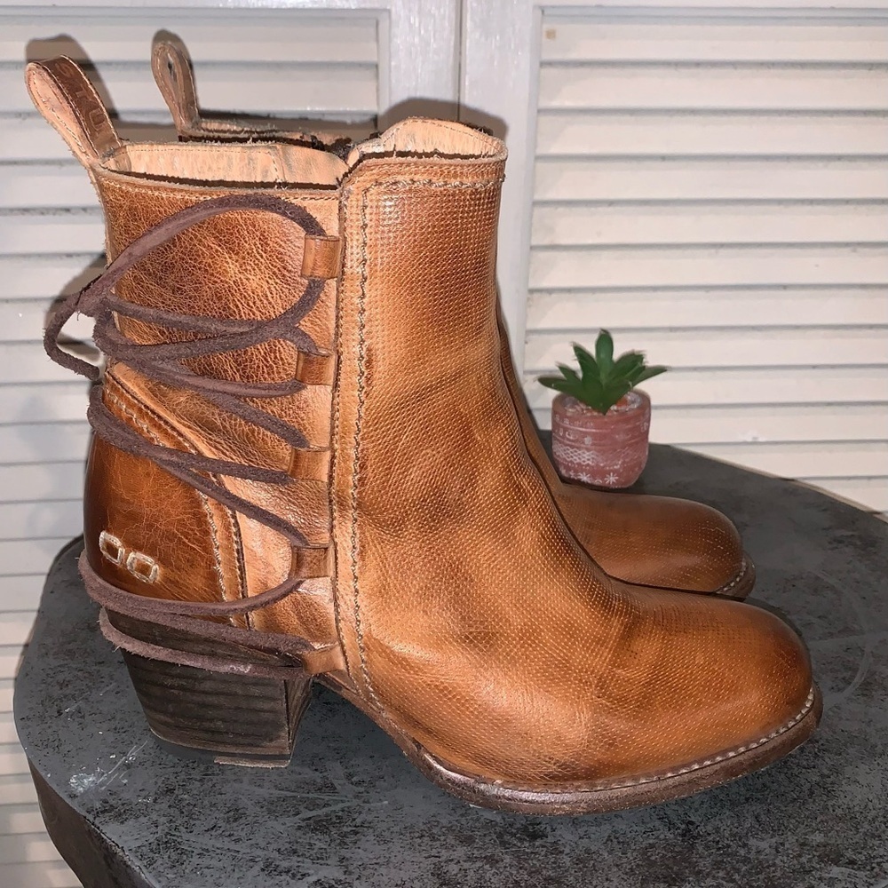 Bed Stu Cobbler Blaire Brown Leather ankle boots boho western Size 8.5